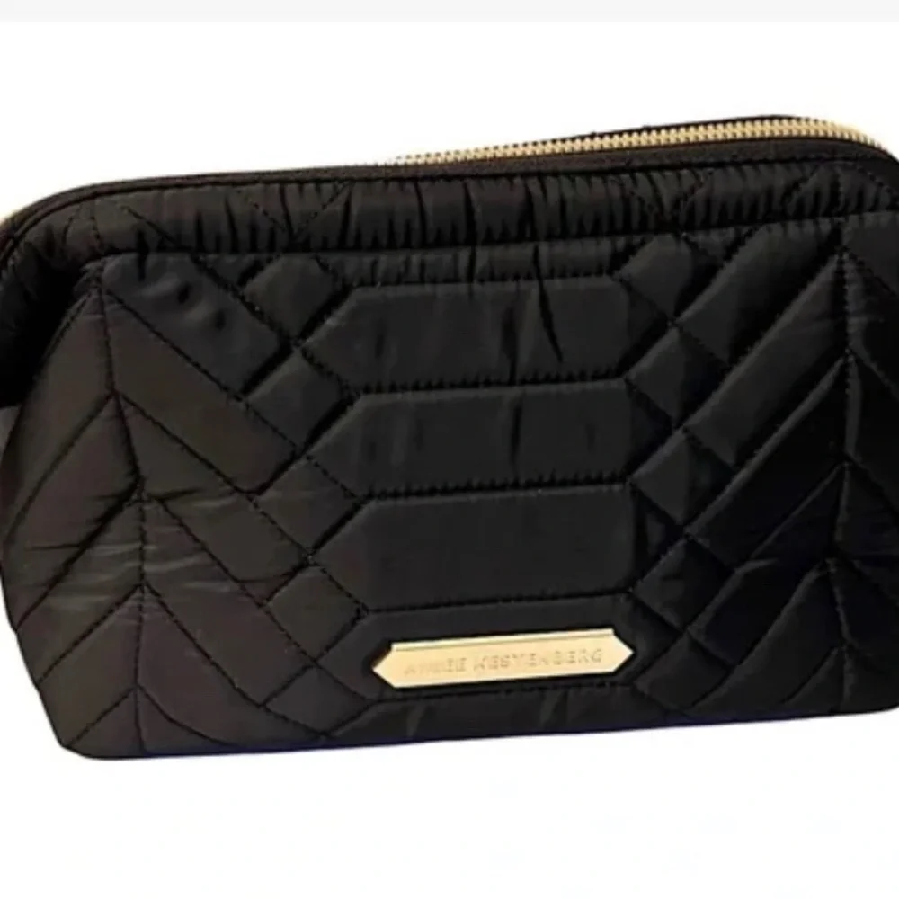 Aimee Kestenberg Black Scene Stealer Quilted Cosmetic/Make up Bag